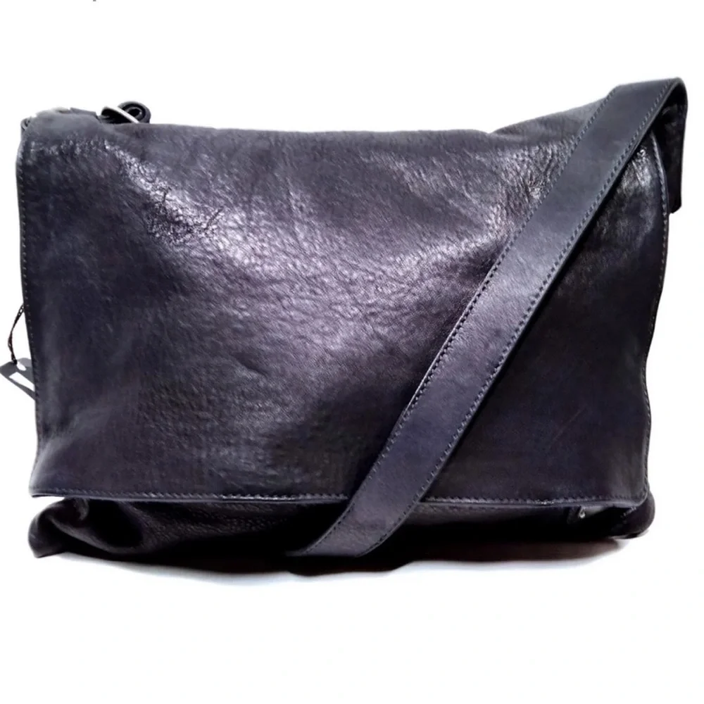 Dolce & Gabbana Black Leather Messenger Bag